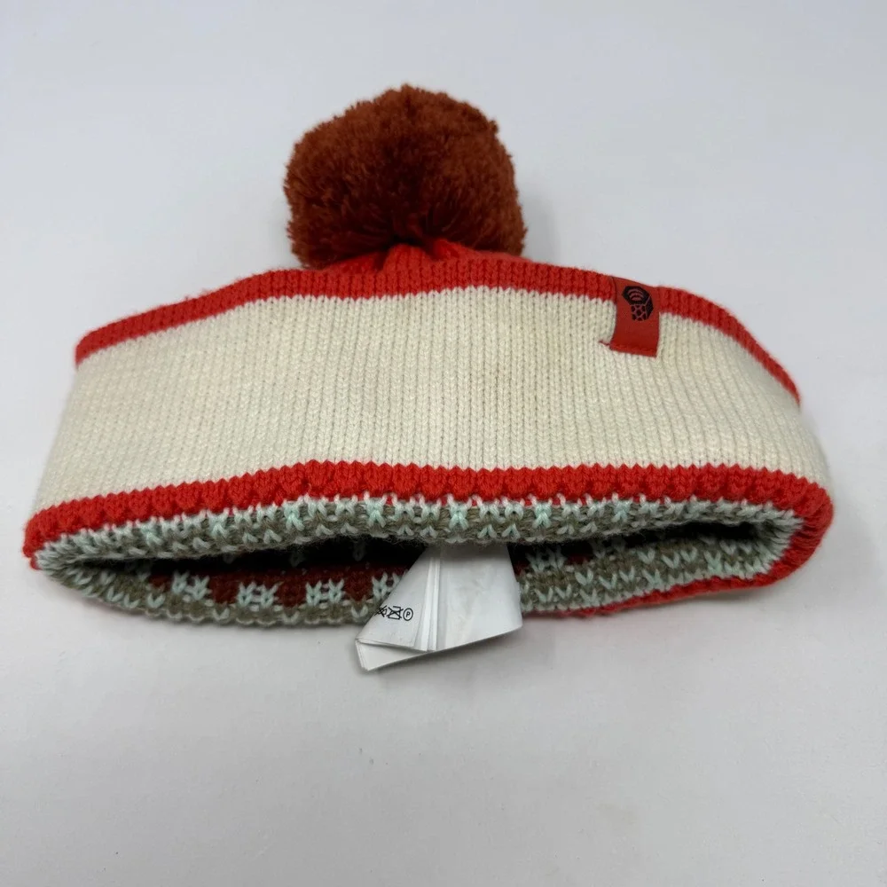 Mountain Hardwear Womens‎ Mountain Graphic Pom Beanie Orange OL8166 One Size